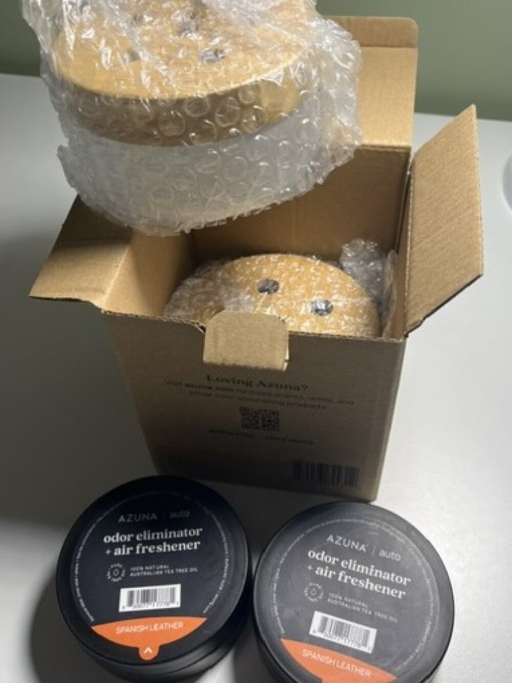 Azuna Air - 2 luxe jars and 2 car odor eliminators/air fresheners